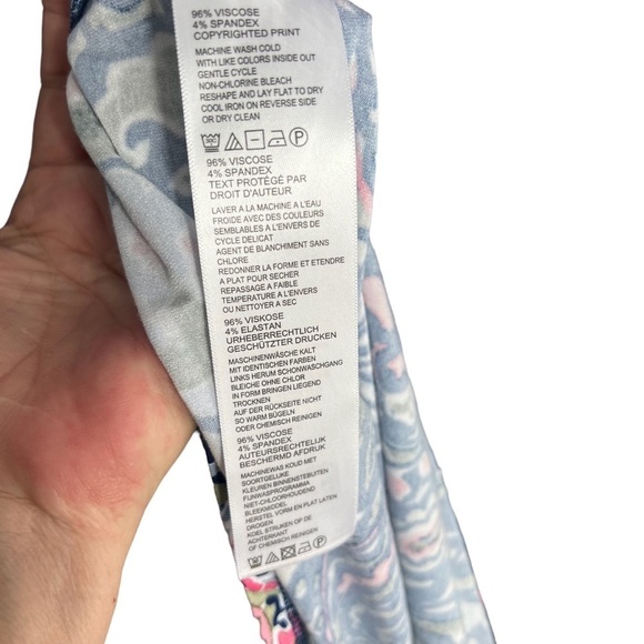 TOMMY BAHAMA Paisley Promanade Short Dress in Oceana Blue Size S/P - Picture 5 of 5